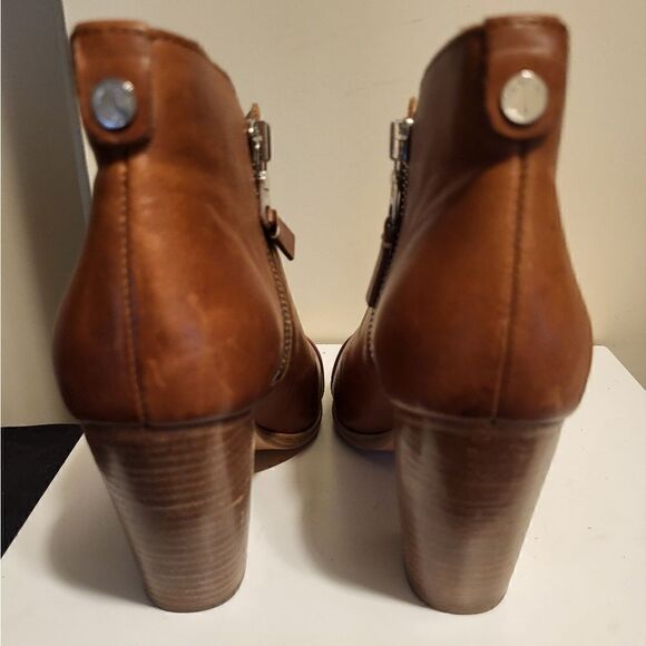 Rag & Bone "Margot" Tan 100% Leather Zip Sides Ankle Boots sz.7.5/37.5 Ret.$425 - Picture 6 of 10